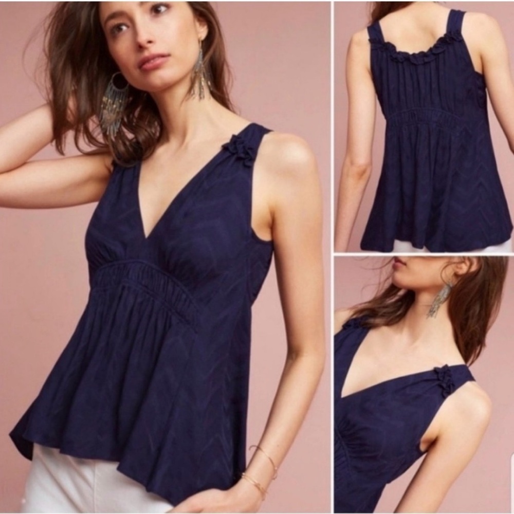 Maeve Navy Sleeveless Top